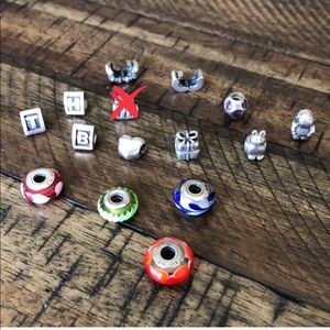 Pandora charms and clips